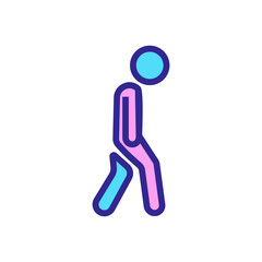 hunched walking man icon vector. hunched walking man sign. color symbol illustration