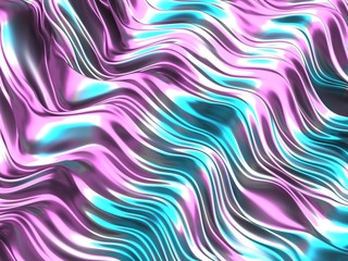 Colorful Liquid metallic wavy background