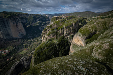 Obraz premium Meteora rocks mountain near Meteora monastery area