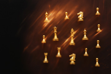 Image of chess game. Business, competition, strategy, leadership and success concept