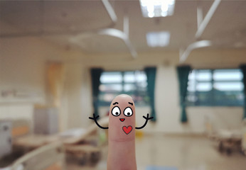 One finger is decorated as one person with healthy body. Suitable to be everything about anatomy of...