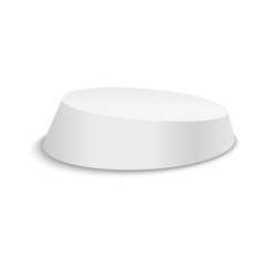 Round stage podium isolated on white background. 3d Pedestal. Vector