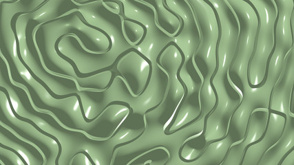 Uniform 3D abstract background of simple patterns of Bud Green color with lighting and shadows for various applications needing