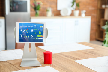 Tablet computer with application of smart home automation and assistant device in kitchen