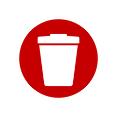 trashcan and delete icon on computer