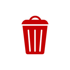 trashcan and delete icon on computer