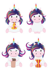 Cartoon little unicorn