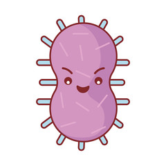 Virus cartoon flat style icon vector design