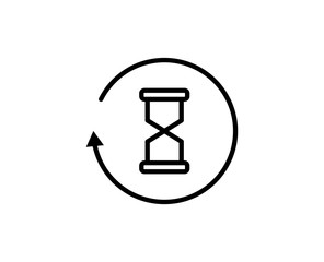 Hourglass line icon