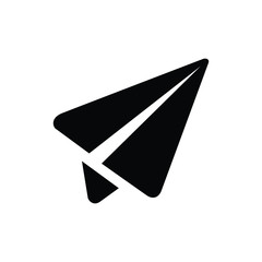 sending message icon, paper plane sign