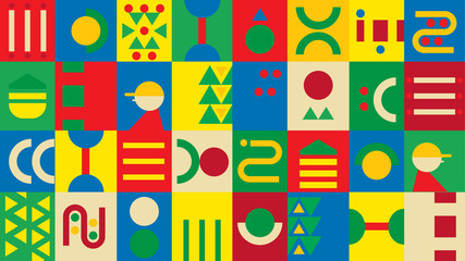 seamless pattern with colourful cutlery. modern abstract backgrounds. illustration of horizontal wallpaper with cute geometric shape simple flat design.