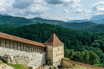Fototapeta na wymiar The weapons tower, Rasnov Citadel, Brasov, Romania
