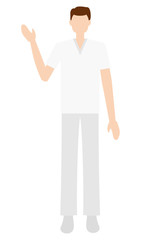 医療・介護の現場で働く男性 イラスト