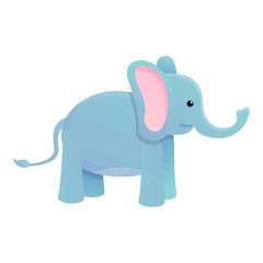 Wild elephant icon. Cartoon of wild elephant vector icon for web design isolated on white background