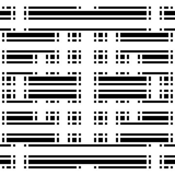 Seamless pattern with horizontal and vertical black segments