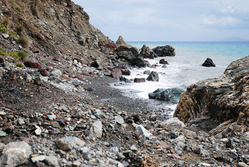 Fototapeta na wymiar rocky coast of the atlantic ocean