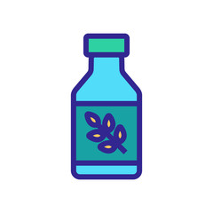 rice milk in bottle icon vector. rice milk in bottle sign. color symbol illustration