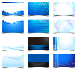 青いカードデザイン