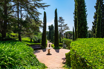 Santa Clotilde Gardens in Lloret de mar, Catalonia, Spain.
