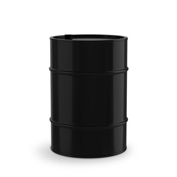 Barrel with oil products. Isolated on a white background. 3D illustration
