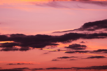 evening sky at sunset as a background