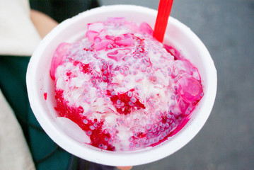 タイの市場のかき氷