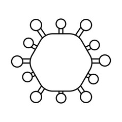 Virus line style icon vector design