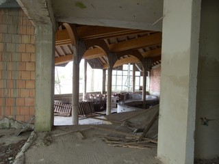 ruin of an unfinished aquapark inbublava in czech