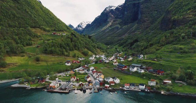 Undredal, Norway Aerial/Drone Video
