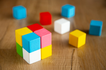 Obraz premium color wooden block