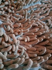 Blue grey soft fur fabric