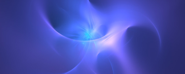 Abstract soft blue purple nebula effect background with rays 