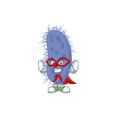 Salmonella typhi cartoon design concept dressed as Super hero