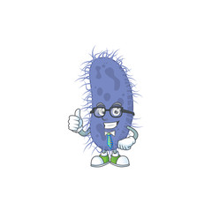 Cartoon character design of salmonella typhi successful businessman