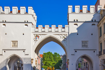 Old city wall in Munich, Germany