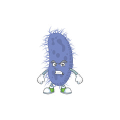 Mascot design style of salmonella typhi with angry face