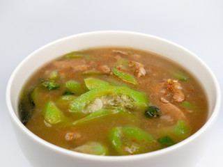 spicy mixed vegetable soup, Thai foods 