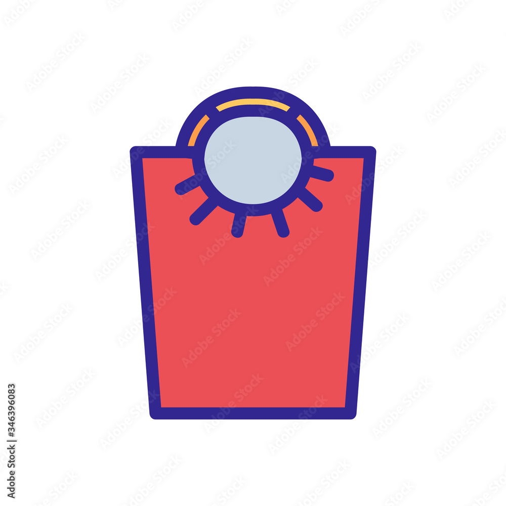 Poster home bag with handles for going to store icon vector. home bag with handles for going to store sign.