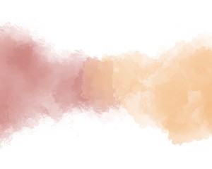 Abstract orange watercolor splashing background.color shades by hand pained on the paper
