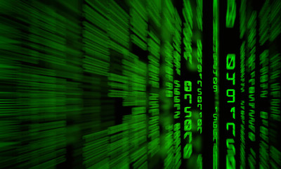Matrix background with the green numbers