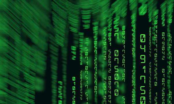 Matrix background with the green numbers