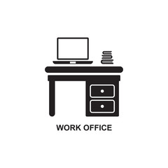 WORK OFFICE ICON , DESK ICON