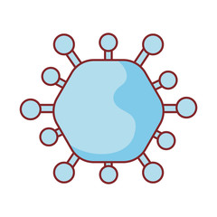 Virus flat style icon vector design