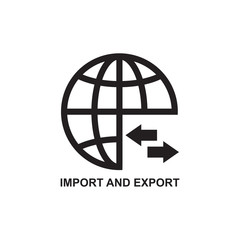 IMPORT AND EXPORT ICON , DISTRIBUTION ICON