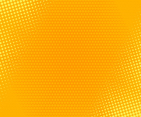 Abstract yellow dots background. Vector illustration in comic style