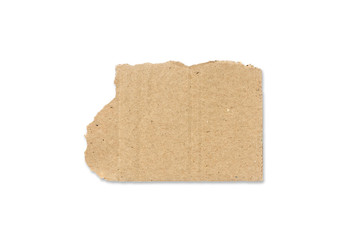 Fototapeta na wymiar Recycled paper craft stick on a white background. Brown paper torn or ripped pieces of paper isolated on white background with clipping path.
