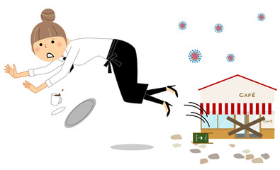 失業したカフェ店員