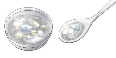 ゼリーで包んだ薬のイラスト5
