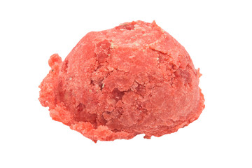 Ice cream of strawberry white background
