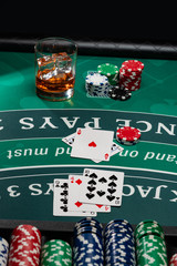 Casino Black Jack table